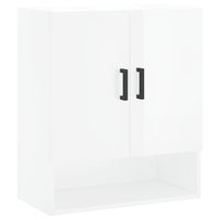 Thumbnail for Wandschrank Hochglanz-Weiß 60x31x70 cm Holzwerkstoff