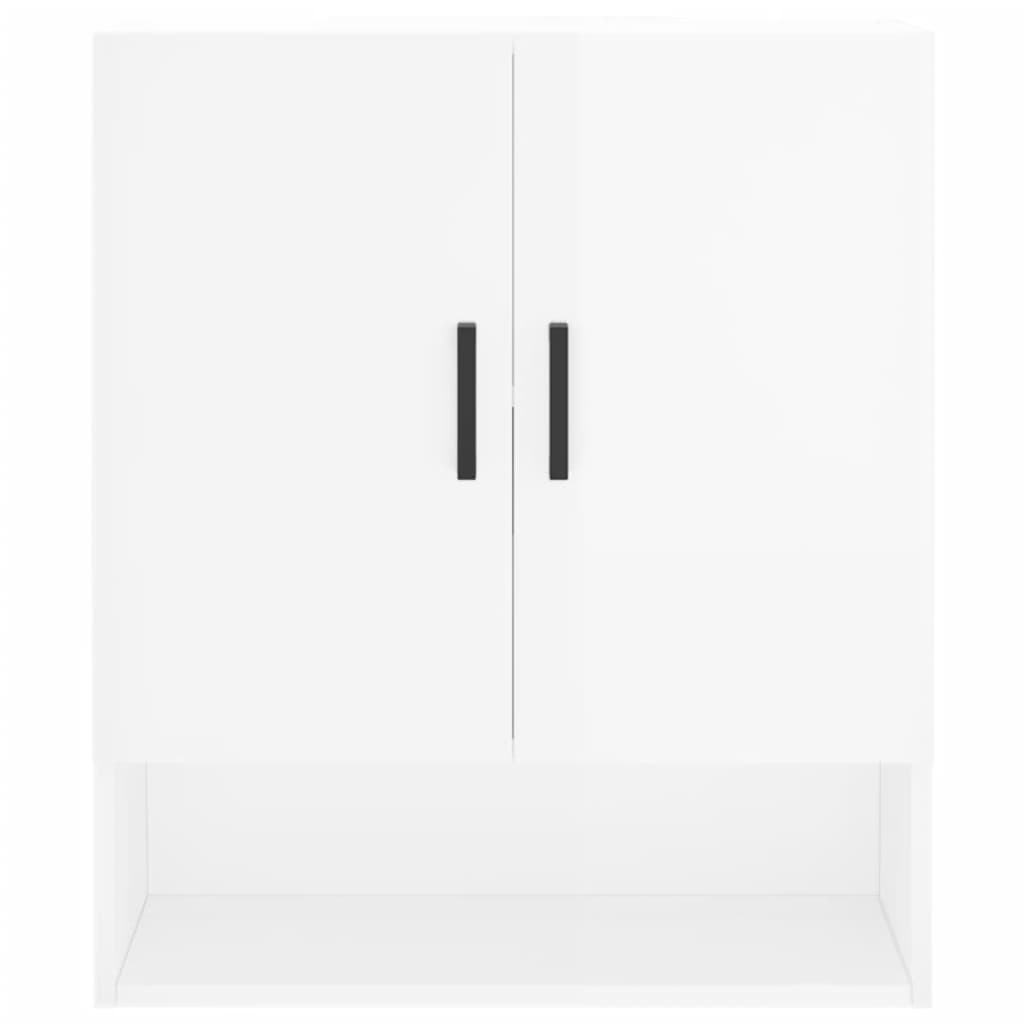 Wandschrank Hochglanz-Weiß 60x31x70 cm Holzwerkstoff