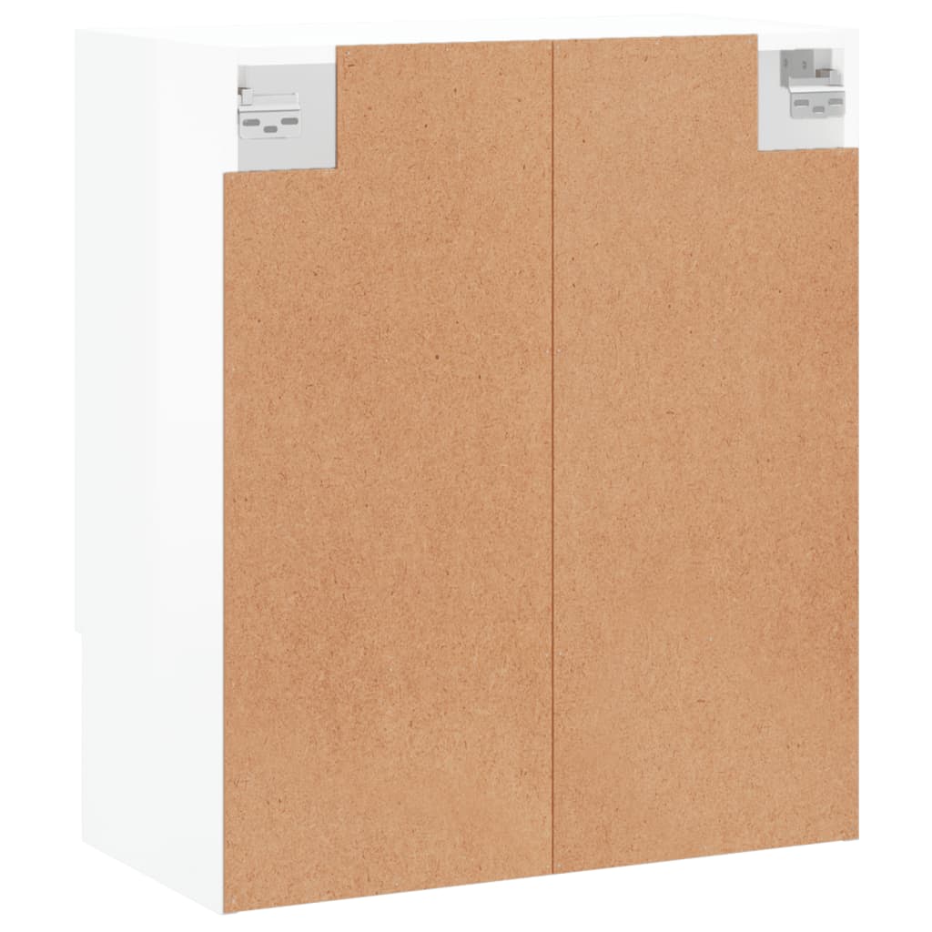 Wandschrank Hochglanz-Weiß 60x31x70 cm Holzwerkstoff