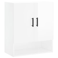 Thumbnail for Wandschrank Hochglanz-Weiß 60x31x70 cm Holzwerkstoff