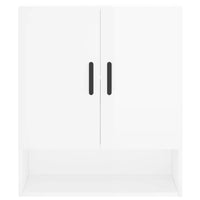 Thumbnail for Wandschrank Hochglanz-Weiß 60x31x70 cm Holzwerkstoff