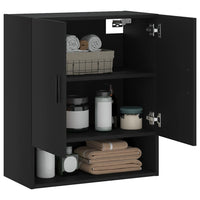 Thumbnail for Wandschrank Schwarz 60x31x70 cm Holzwerkstoff