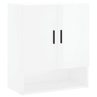 Thumbnail for Wandschrank Hochglanz-Weiß 60x31x70 cm Holzwerkstoff