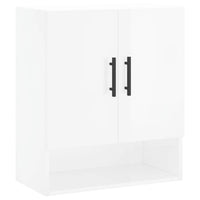 Thumbnail for Wandschrank Hochglanz-Weiß 60x31x70 cm Holzwerkstoff