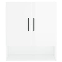 Thumbnail for Wandschrank Hochglanz-Weiß 60x31x70 cm Holzwerkstoff