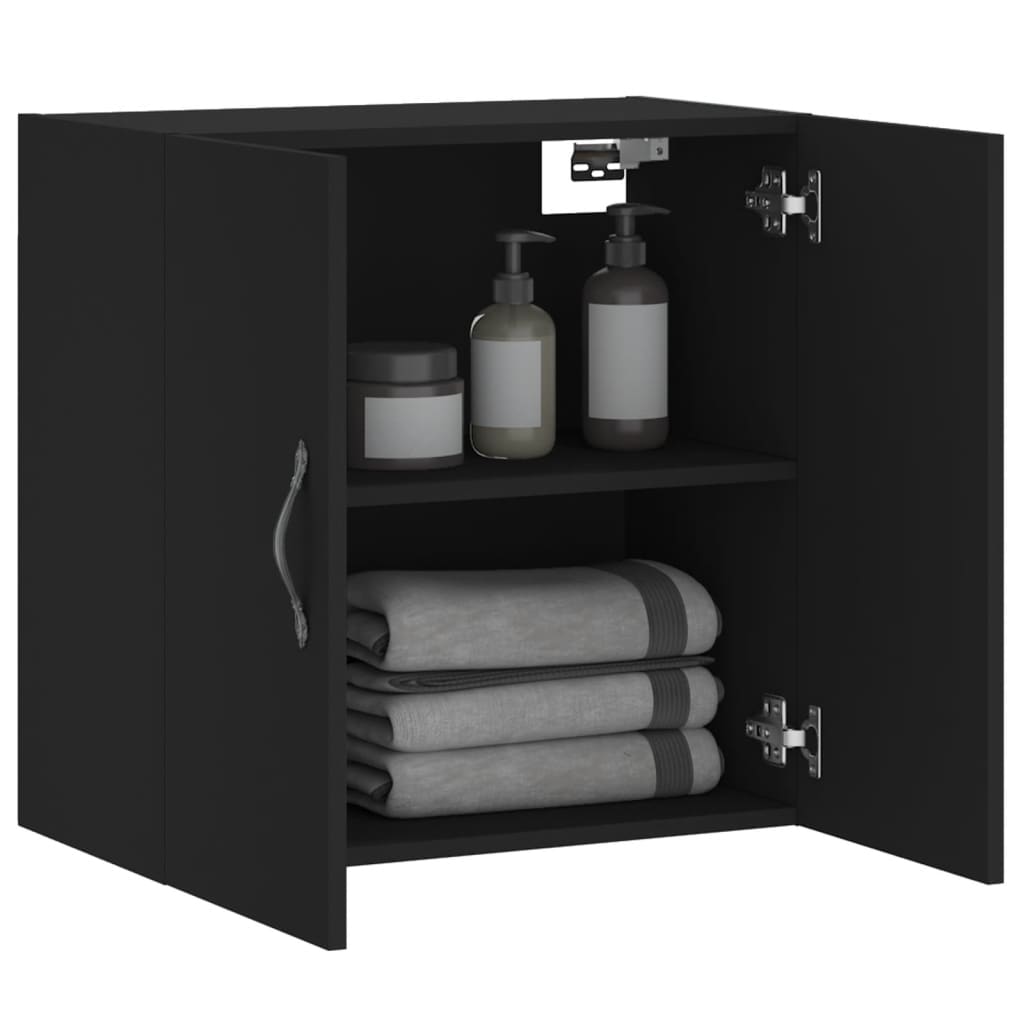 Wandschrank Schwarz 60x31x60 cm Holzwerkstoff