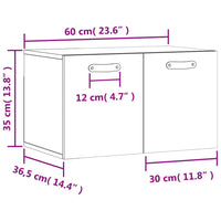 Thumbnail for Wandschrank Grau Sonoma 60x36,5x35 cm Holzwerkstoff