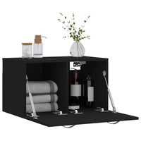 Thumbnail for Wandschrank Schwarz 60x36,5x35 cm Holzwerkstoff