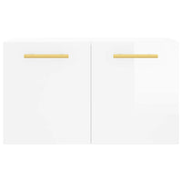 Thumbnail for Wandschrank Hochglanz-Weiß 60x36,5x35 cm Holzwerkstoff