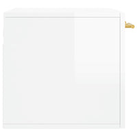 Thumbnail for Wandschrank Hochglanz-Weiß 60x36,5x35 cm Holzwerkstoff