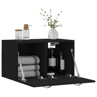 Thumbnail for Wandschrank Schwarz 60x36,5x35 cm Holzwerkstoff
