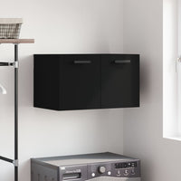 Thumbnail for Wandschrank Schwarz 60x36,5x35 cm Holzwerkstoff