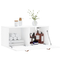 Thumbnail for Wandschrank Weiß 80x36,5x35 cm Holzwerkstoff