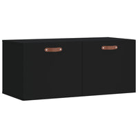 Thumbnail for Wandschrank Schwarz 80x36,5x35 cm Holzwerkstoff
