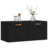Thumbnail for Wandschrank Schwarz 80x36,5x35 cm Holzwerkstoff