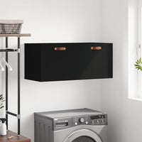 Thumbnail for Wandschrank Schwarz 80x36,5x35 cm Holzwerkstoff