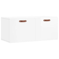 Thumbnail for Wandschrank Hochglanz-Weiß 80x36,5x35 cm Holzwerkstoff