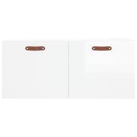 Thumbnail for Wandschrank Hochglanz-Weiß 80x36,5x35 cm Holzwerkstoff