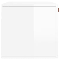 Thumbnail for Wandschrank Hochglanz-Weiß 80x36,5x35 cm Holzwerkstoff