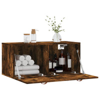 Thumbnail for Wandschrank Räuchereiche 80x36,5x35 cm Holzwerkstoff