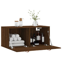 Thumbnail for Wandschrank Braun Eichen-Optik 80x36,5x35 cm Holzwerkstoff