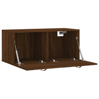 Thumbnail for Wandschrank Braun Eichen-Optik 80x36,5x35 cm Holzwerkstoff