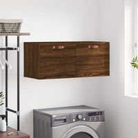 Thumbnail for Wandschrank Braun Eichen-Optik 80x36,5x35 cm Holzwerkstoff