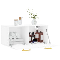 Thumbnail for Wandschrank Weiß 80x36,5x35 cm Holzwerkstoff