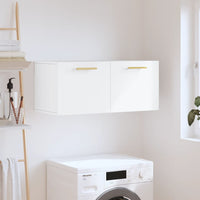 Thumbnail for Wandschrank Weiß 80x36,5x35 cm Holzwerkstoff
