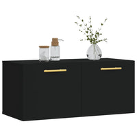 Thumbnail for Wandschrank Schwarz 80x36,5x35 cm Holzwerkstoff