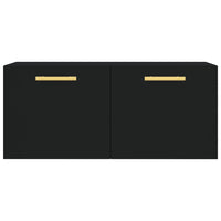 Thumbnail for Wandschrank Schwarz 80x36,5x35 cm Holzwerkstoff