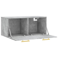 Thumbnail for Wandschrank Betongrau 80x36,5x35 cm Holzwerkstoff