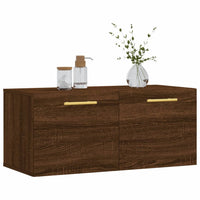 Thumbnail for Wandschrank Braun Eichen-Optik 80x36,5x35 cm Holzwerkstoff