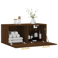Thumbnail for Wandschrank Braun Eichen-Optik 80x36,5x35 cm Holzwerkstoff