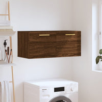 Thumbnail for Wandschrank Braun Eichen-Optik 80x36,5x35 cm Holzwerkstoff