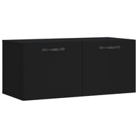 Thumbnail for Wandschrank Schwarz 80x36,5x35 cm Holzwerkstoff