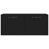 Thumbnail for Wandschrank Schwarz 80x36,5x35 cm Holzwerkstoff