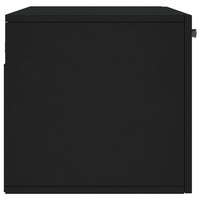 Thumbnail for Wandschrank Schwarz 80x36,5x35 cm Holzwerkstoff
