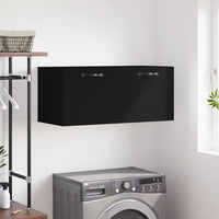 Thumbnail for Wandschrank Schwarz 80x36,5x35 cm Holzwerkstoff