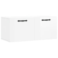 Thumbnail for Wandschrank Hochglanz-Weiß 80x36,5x35 cm Holzwerkstoff