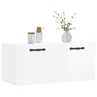 Thumbnail for Wandschrank Hochglanz-Weiß 80x36,5x35 cm Holzwerkstoff