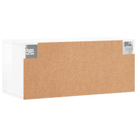 Thumbnail for Wandschrank Hochglanz-Weiß 80x36,5x35 cm Holzwerkstoff