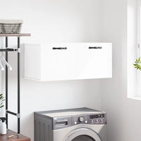 Thumbnail for Wandschrank Hochglanz-Weiß 80x36,5x35 cm Holzwerkstoff