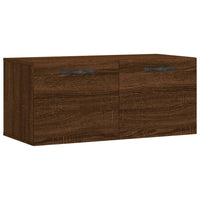 Thumbnail for Wandschrank Braun Eichen-Optik 80x36,5x35 cm Holzwerkstoff