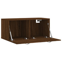 Thumbnail for Wandschrank Braun Eichen-Optik 80x36,5x35 cm Holzwerkstoff