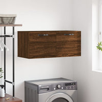 Thumbnail for Wandschrank Braun Eichen-Optik 80x36,5x35 cm Holzwerkstoff
