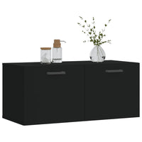Thumbnail for Wandschrank Schwarz 80x36,5x35 cm Holzwerkstoff