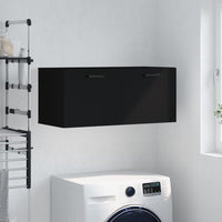 Thumbnail for Wandschrank Schwarz 80x36,5x35 cm Holzwerkstoff