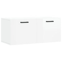 Thumbnail for Wandschrank Hochglanz-Weiß 80x36,5x35 cm Holzwerkstoff