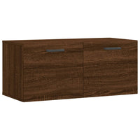 Thumbnail for Wandschrank Braun Eichen-Optik 80x36,5x35 cm Holzwerkstoff